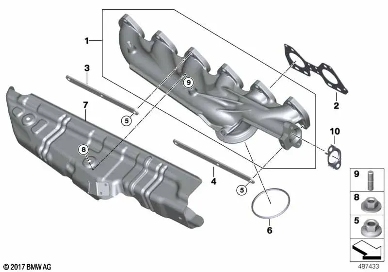Выпускной коллектор и рециркуляция ОГ diagram