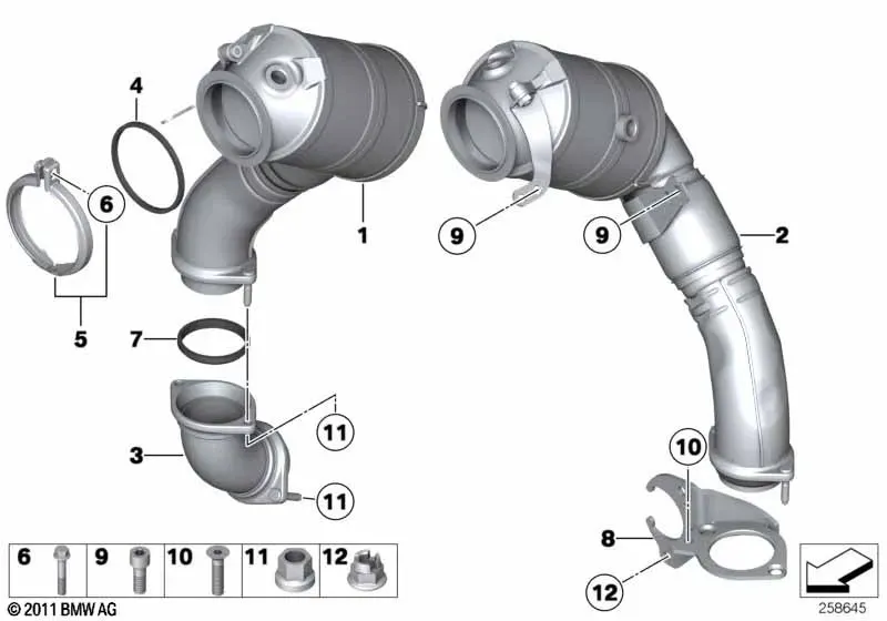 Exhaust Manifold With Catalytic Converter diagram