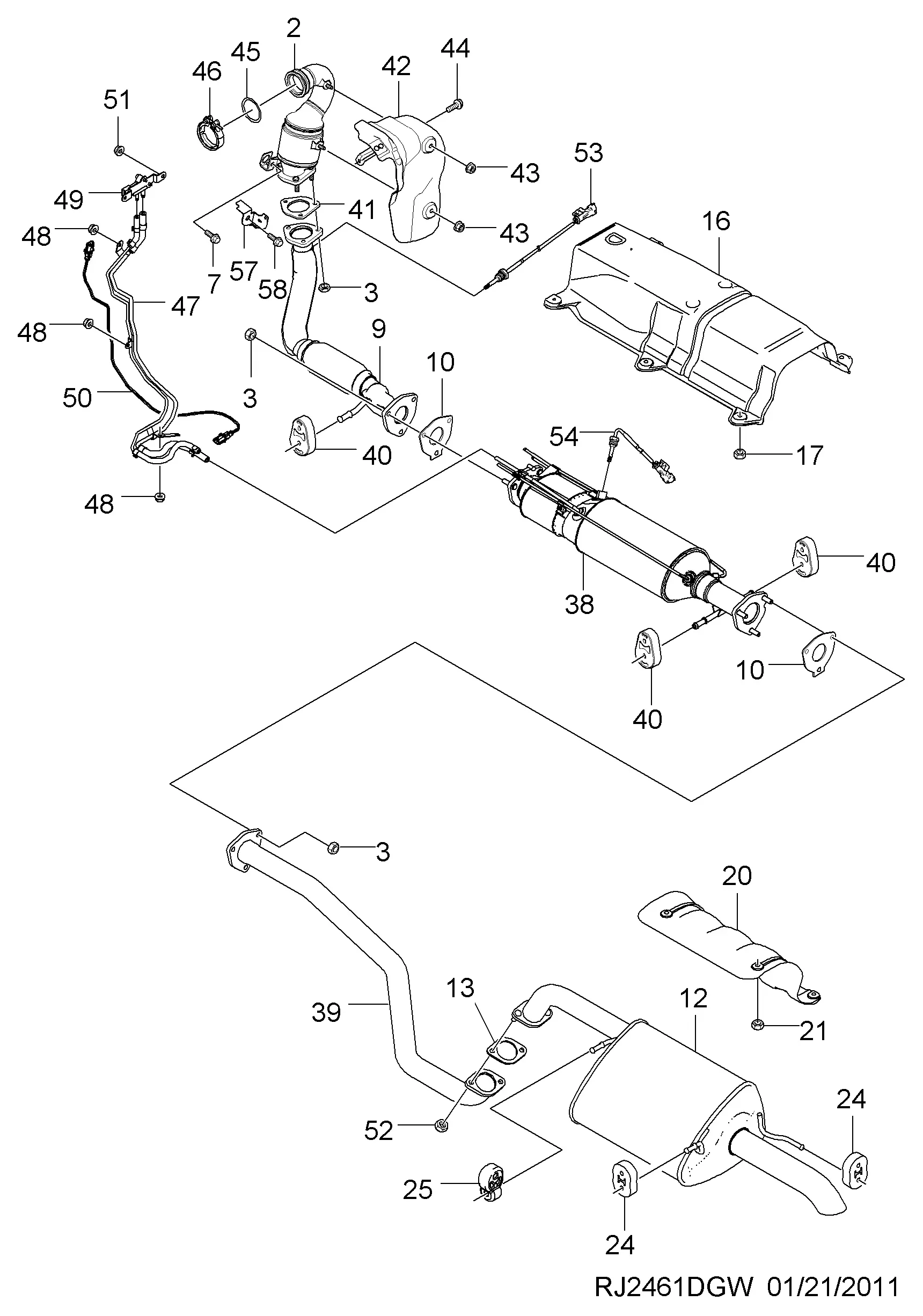 Exhaust Pipe Assembly diagram