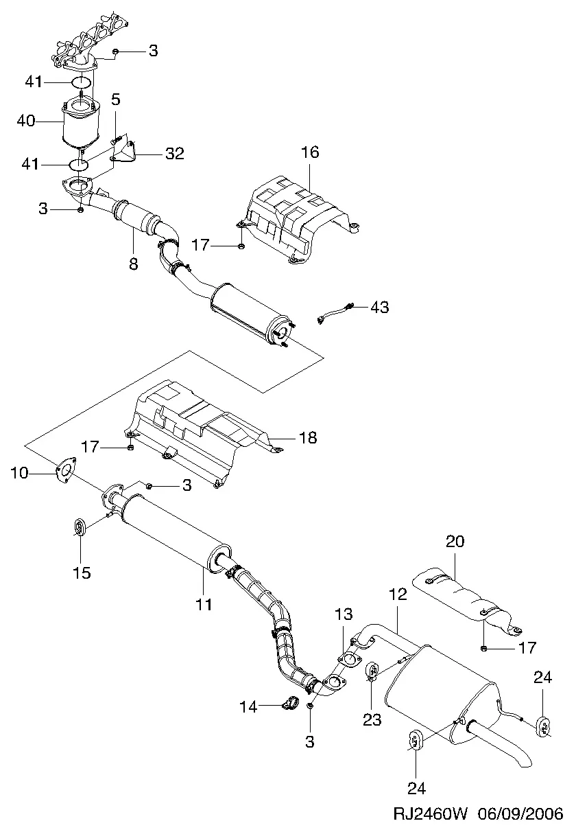 Exhaust Pipe Assembly diagram