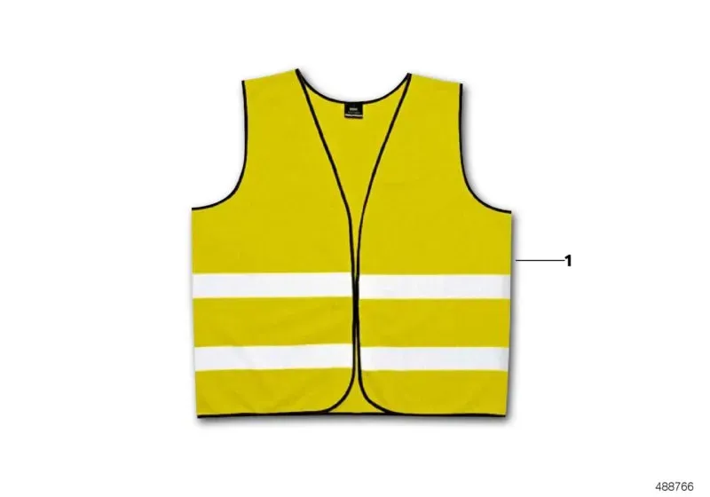 High visibility vest diagram
