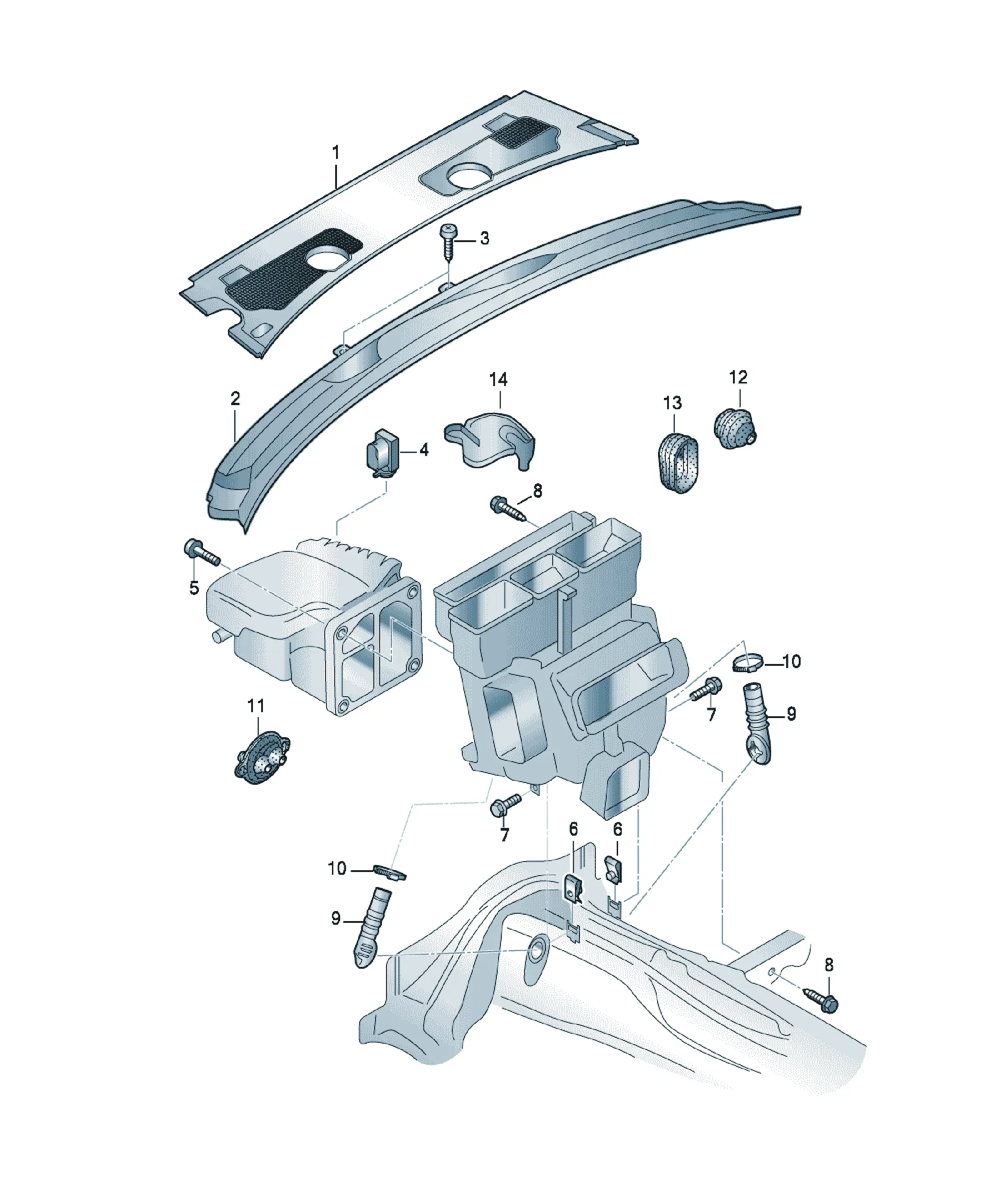 Water deflector diagram