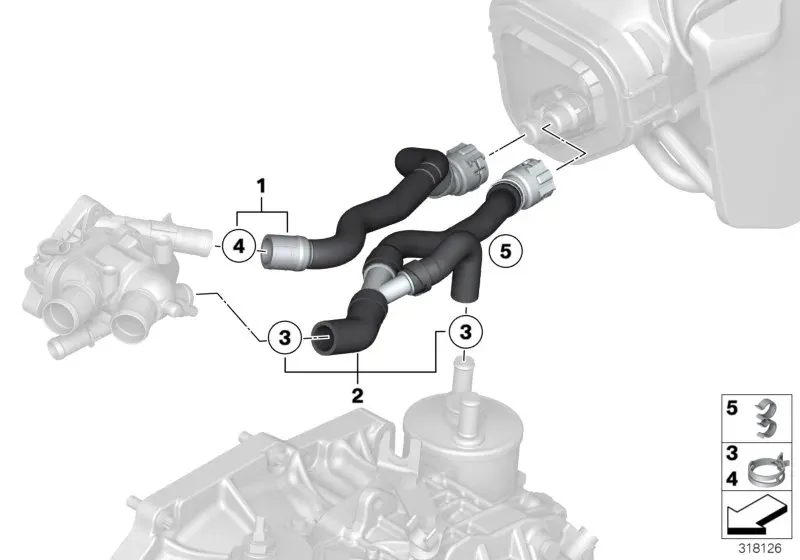 Heater hoses diagram