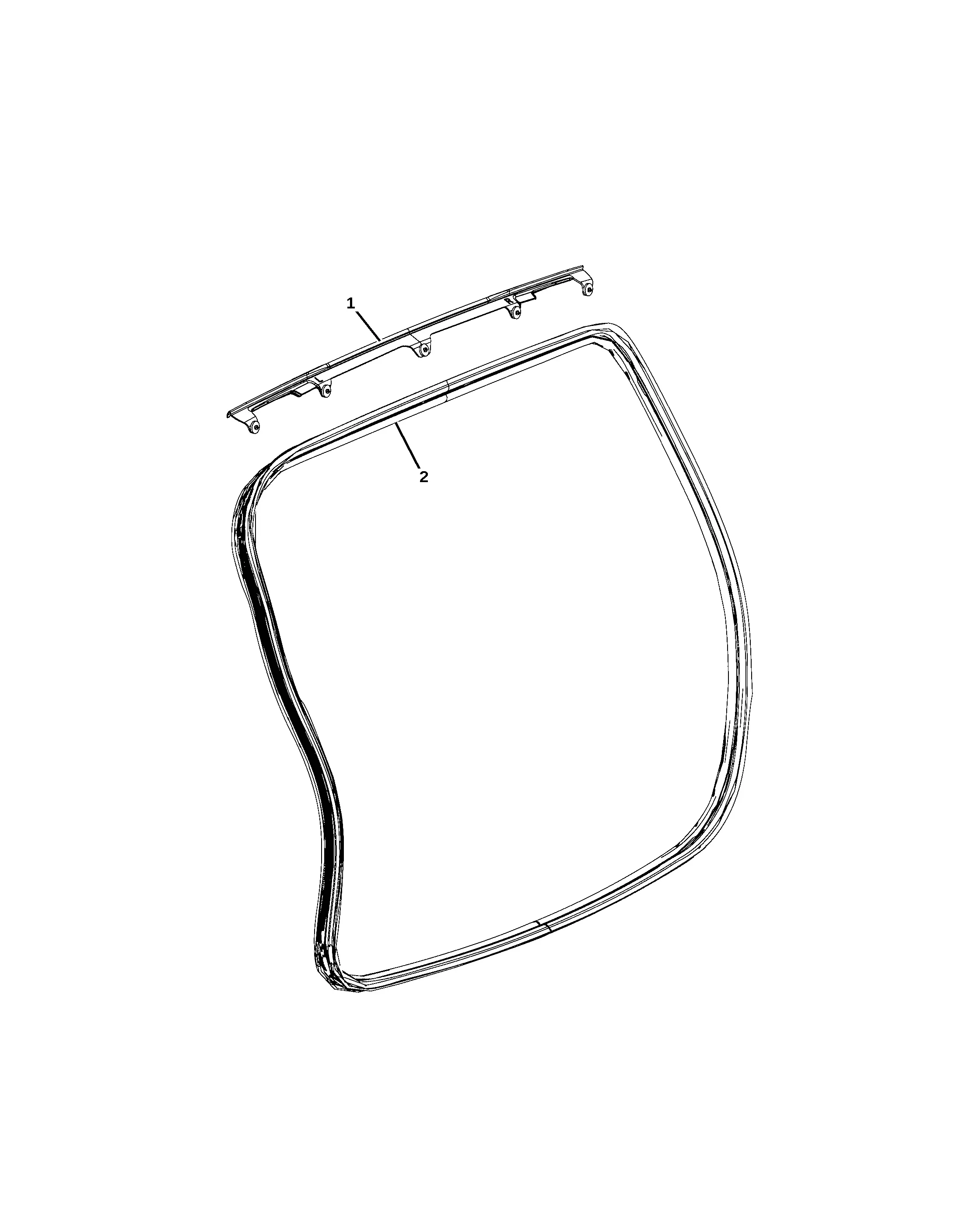 Liftgate weatherstrips diagram