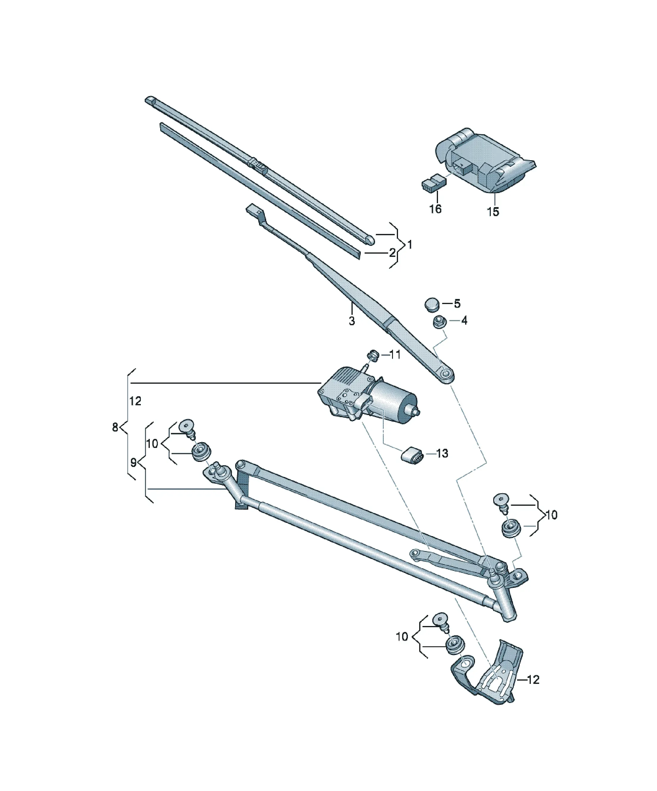 Windshield wiper diagram