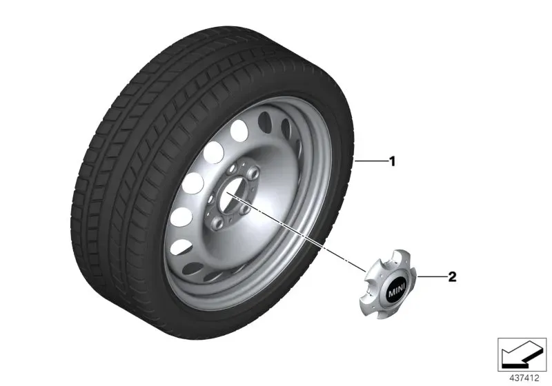 Winter wheel assembly diagram