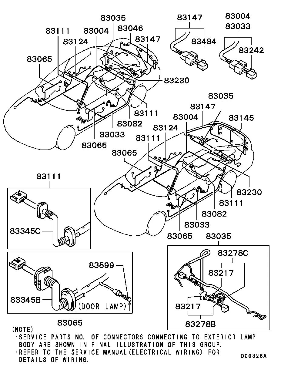 Door wiring harness diagram
