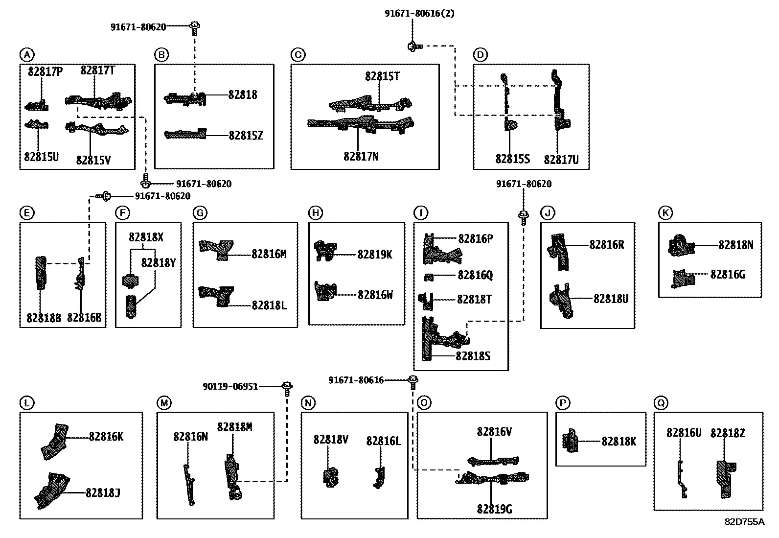 Wiring harness protector diagram