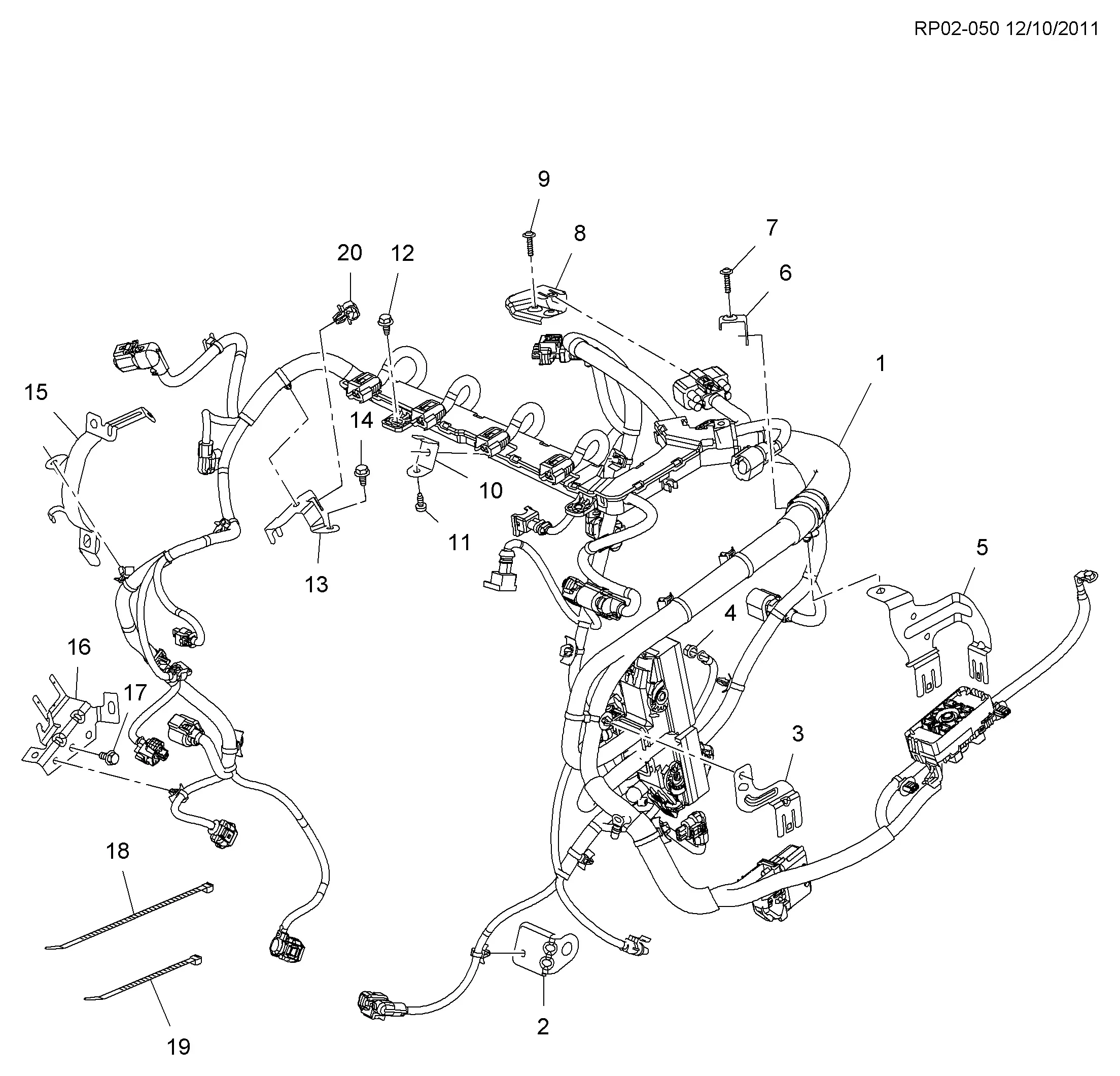 Engine wiring harness diagram