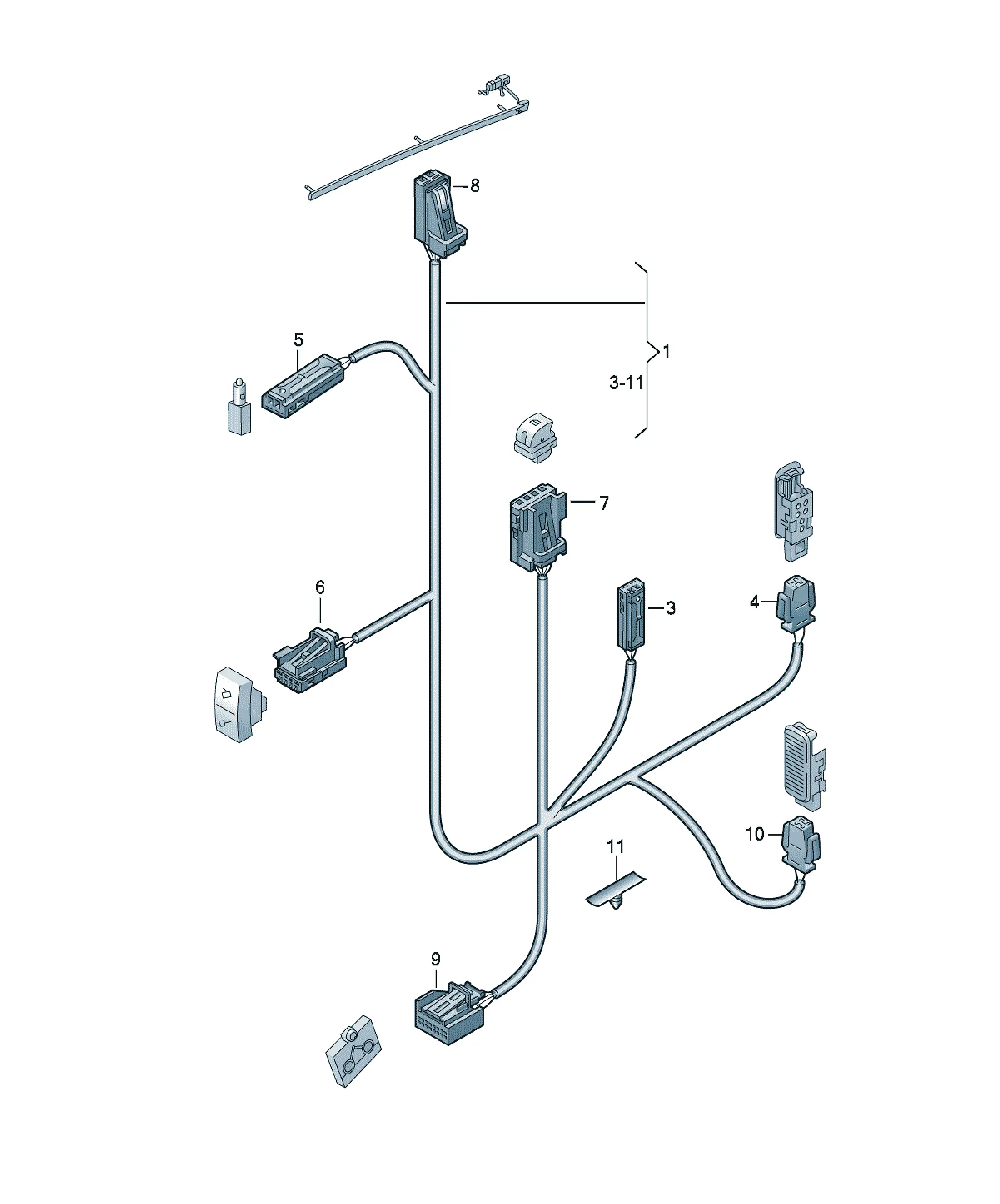 Door wiring harness diagram