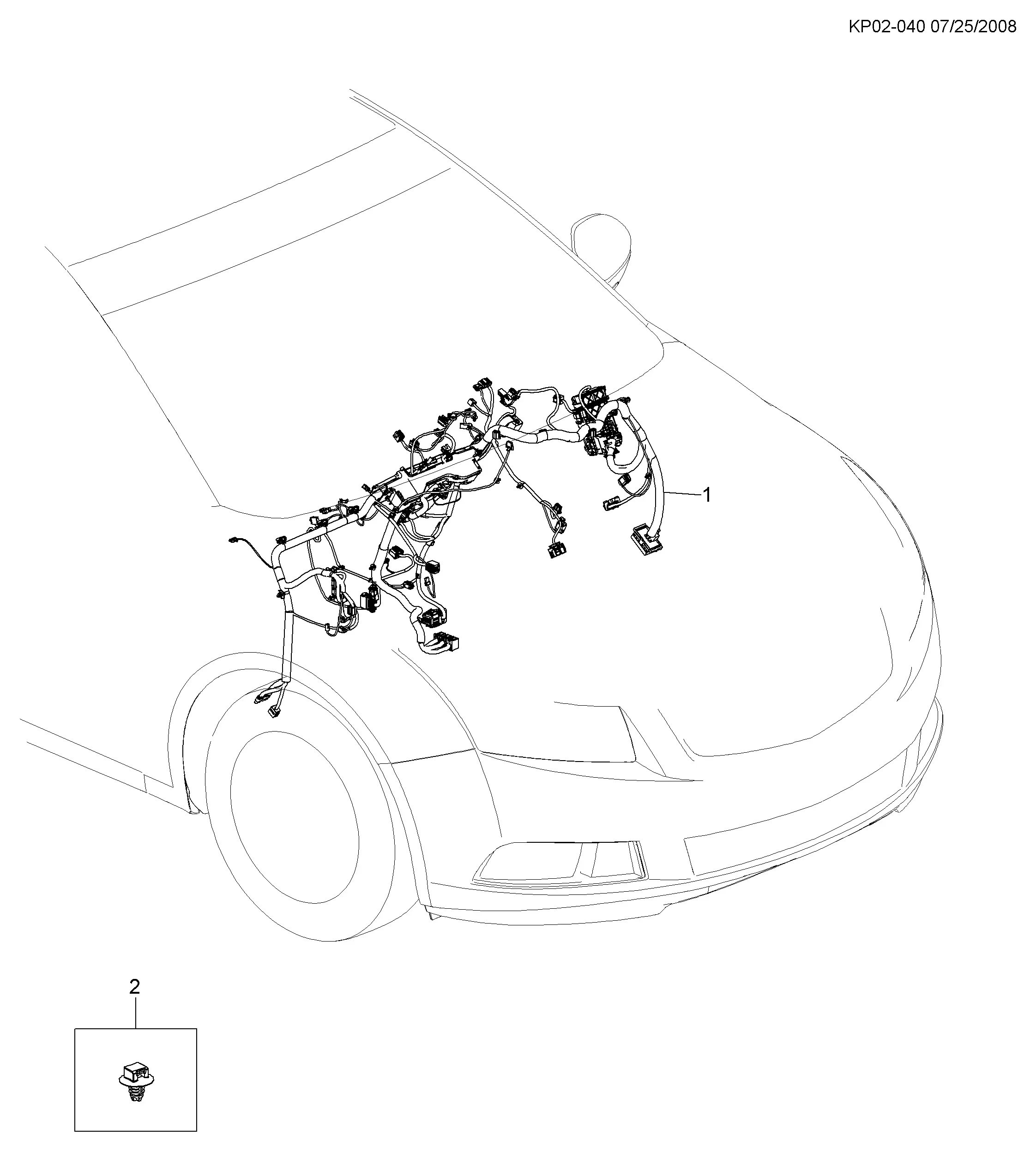Instrument panel wiring harness diagram