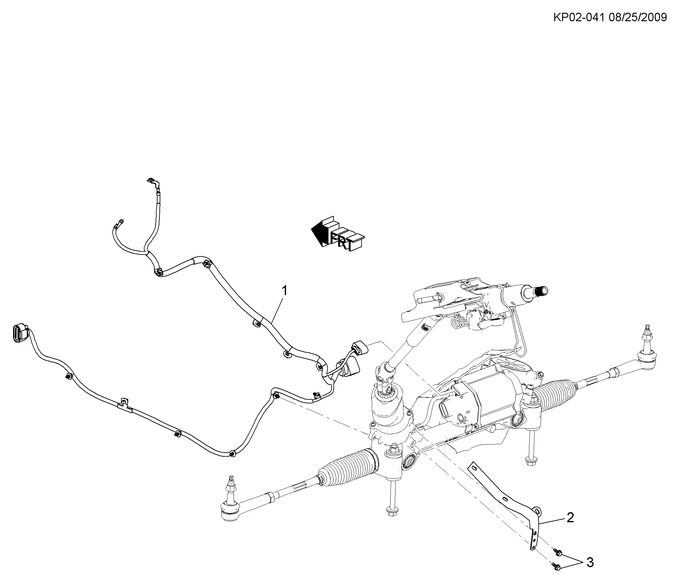Power steering wiring harness diagram