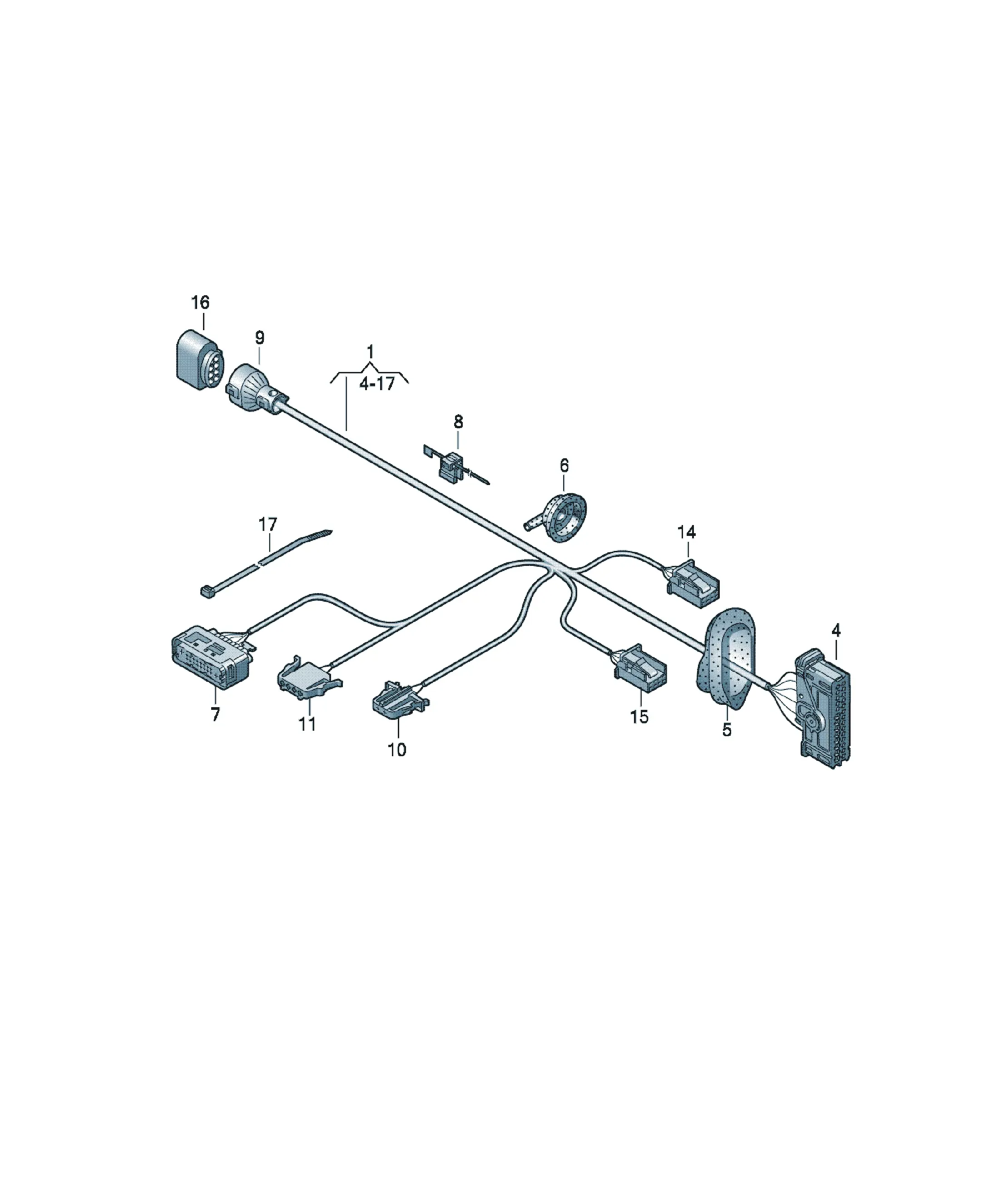 Door wiring harness diagram