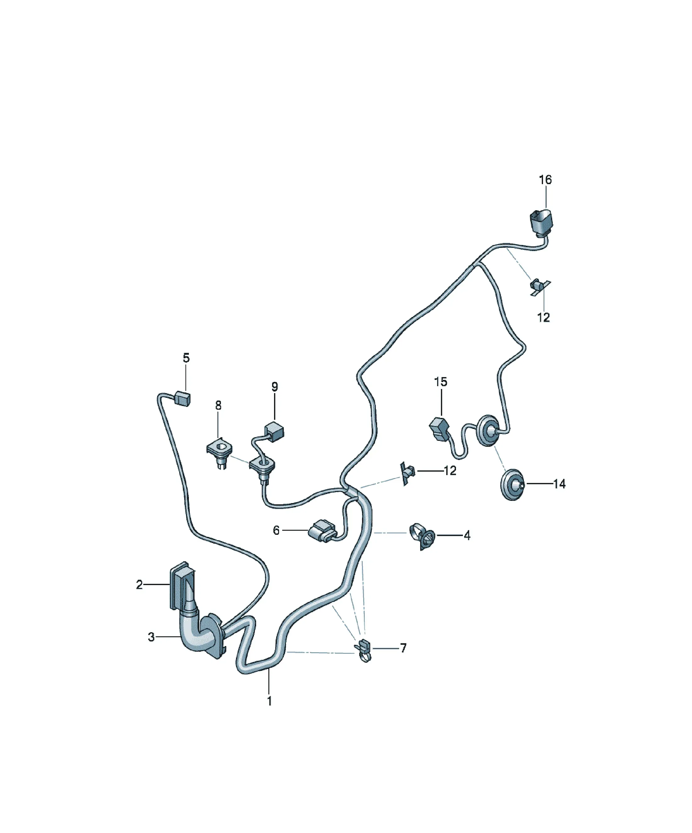 Door wiring harness diagram