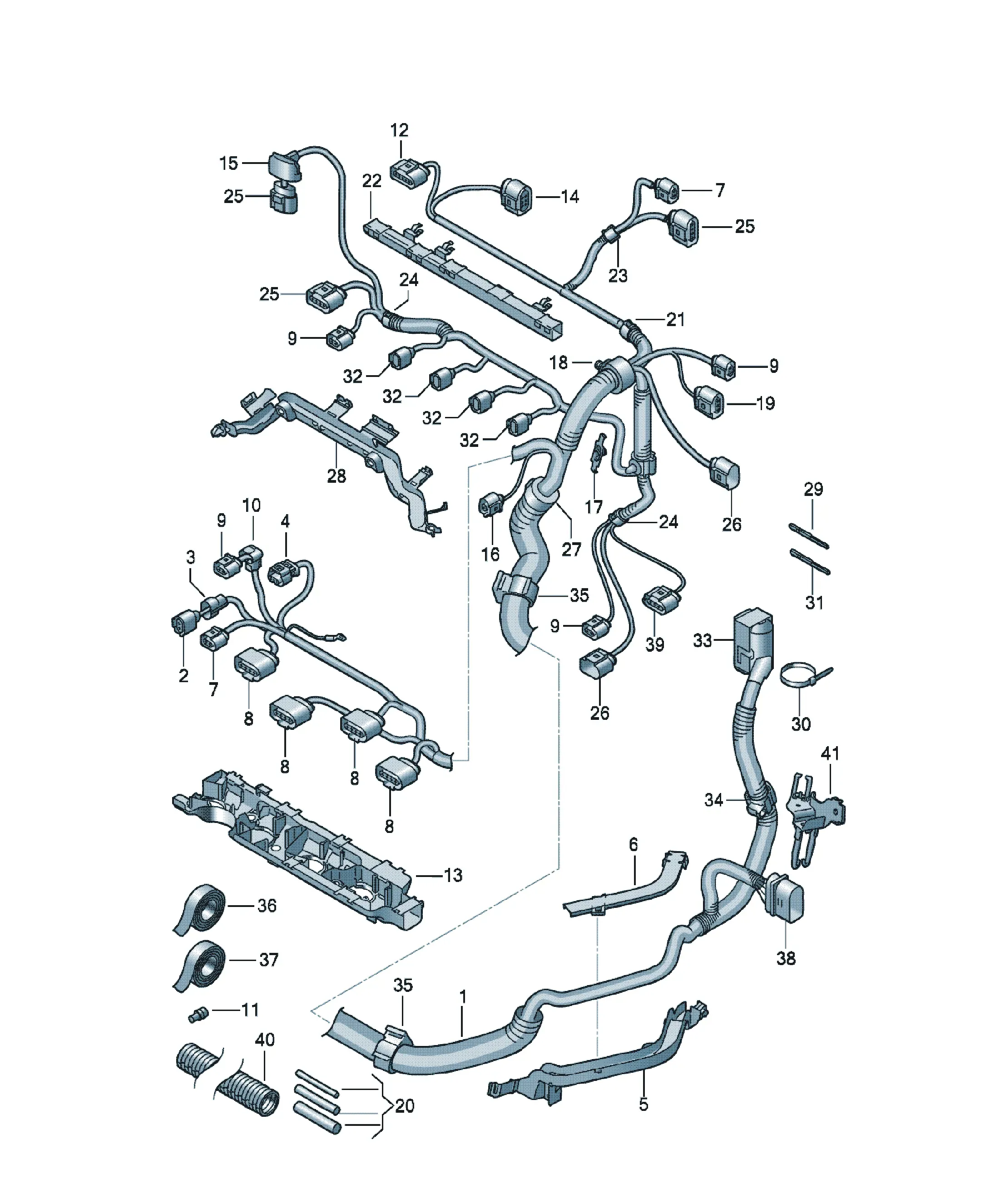 Engine wiring harness diagram