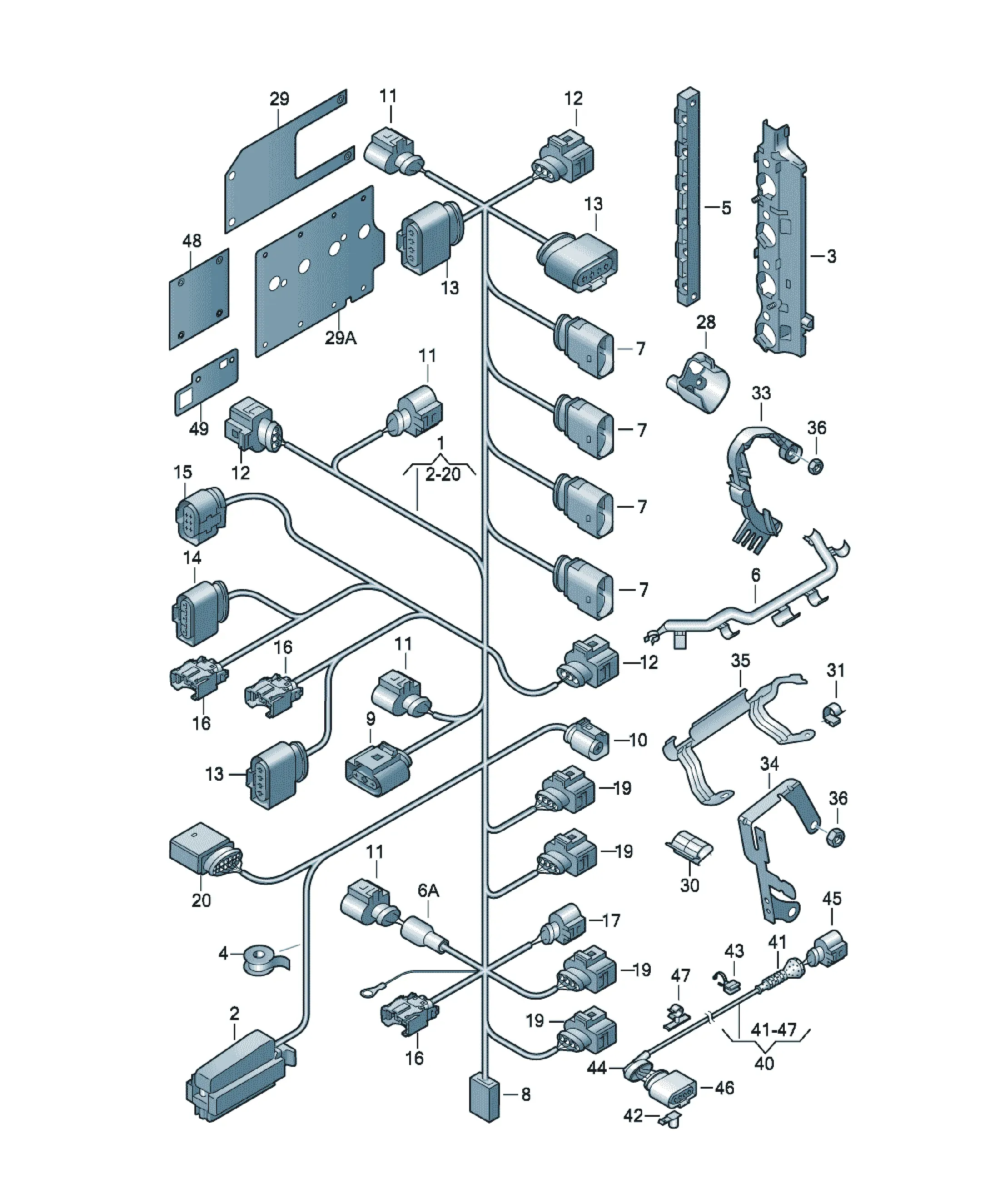 Engine wiring harness diagram