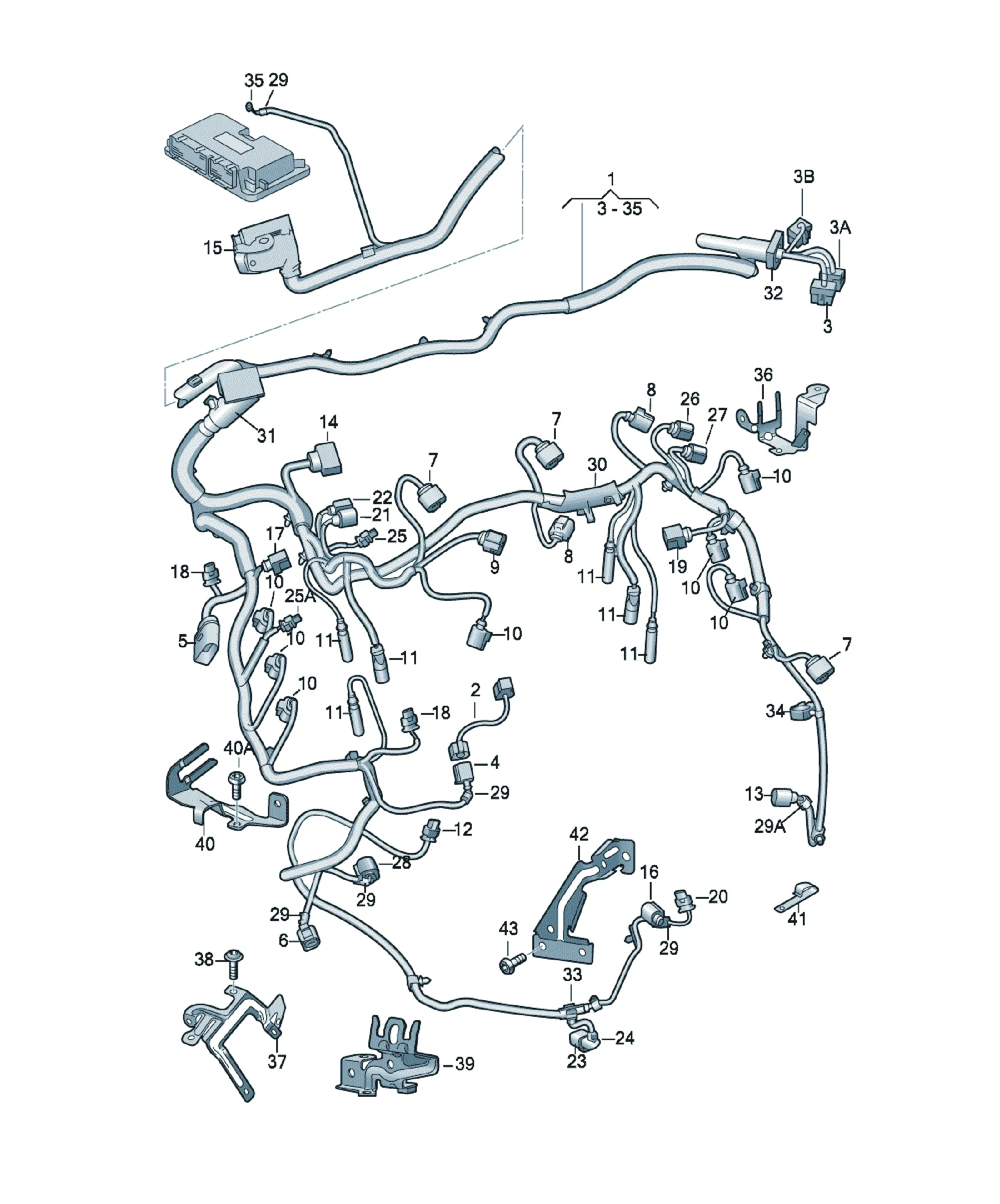 Engine wiring harness diagram