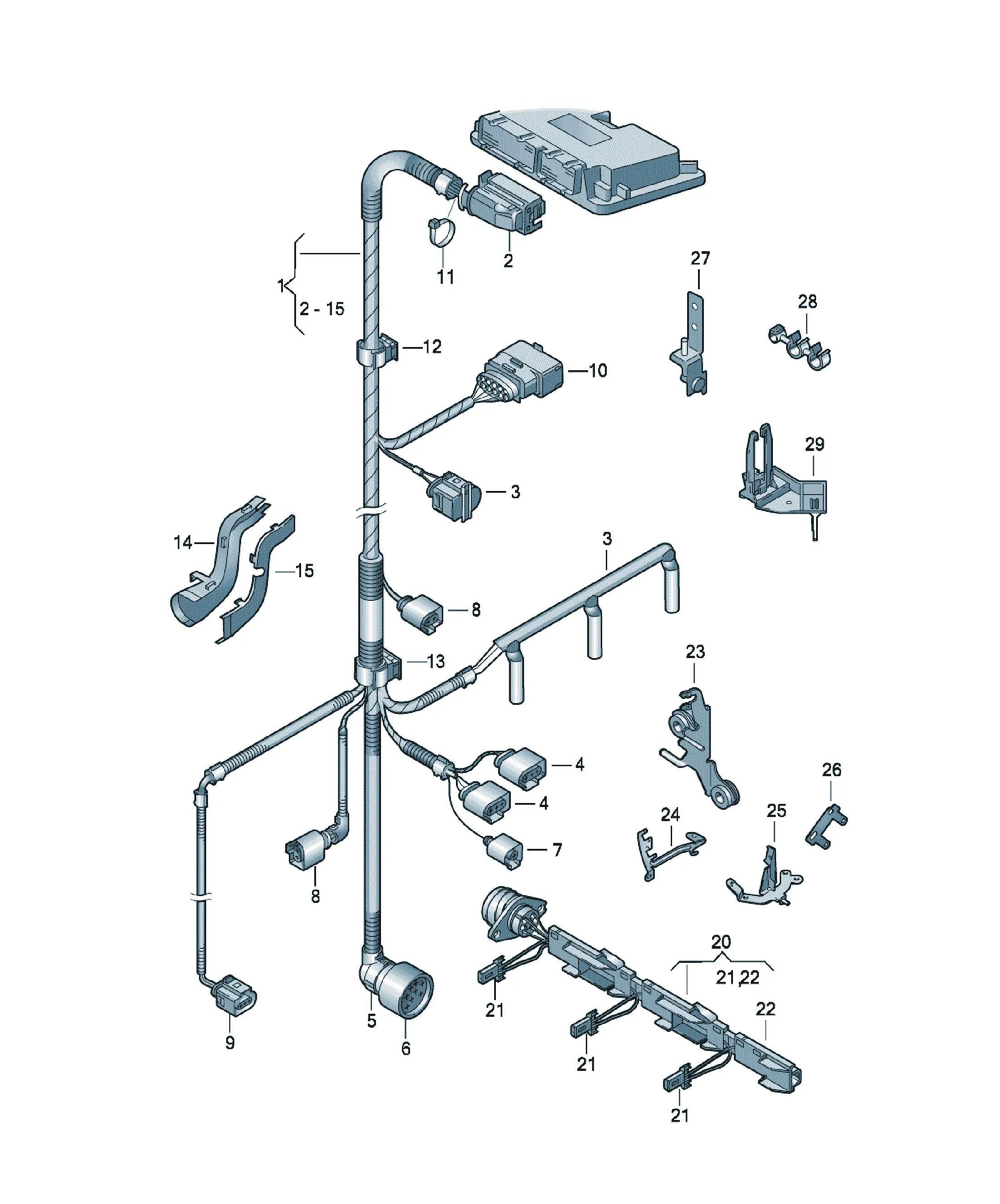 Engine wiring harness diagram