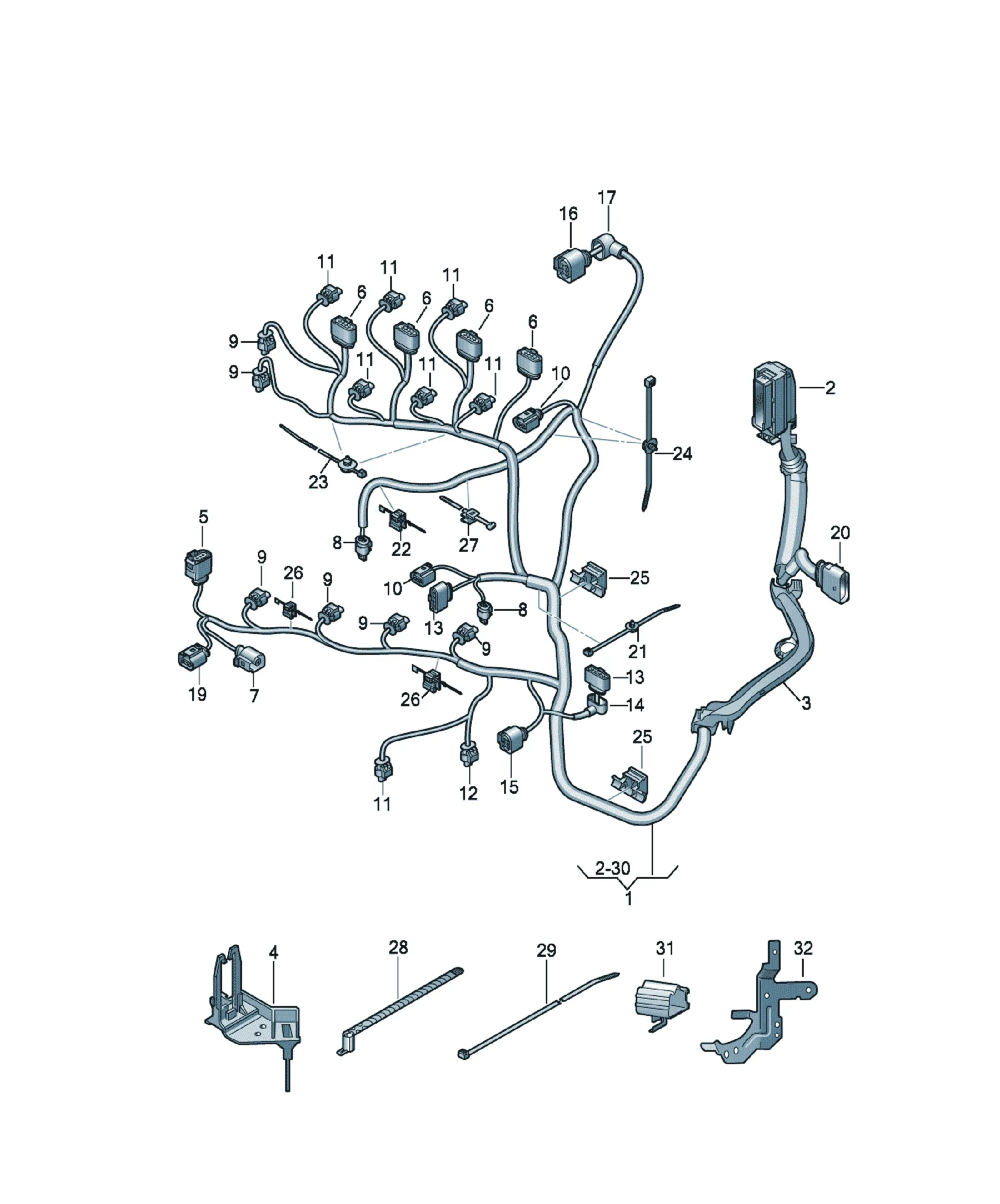 Engine wiring harness diagram