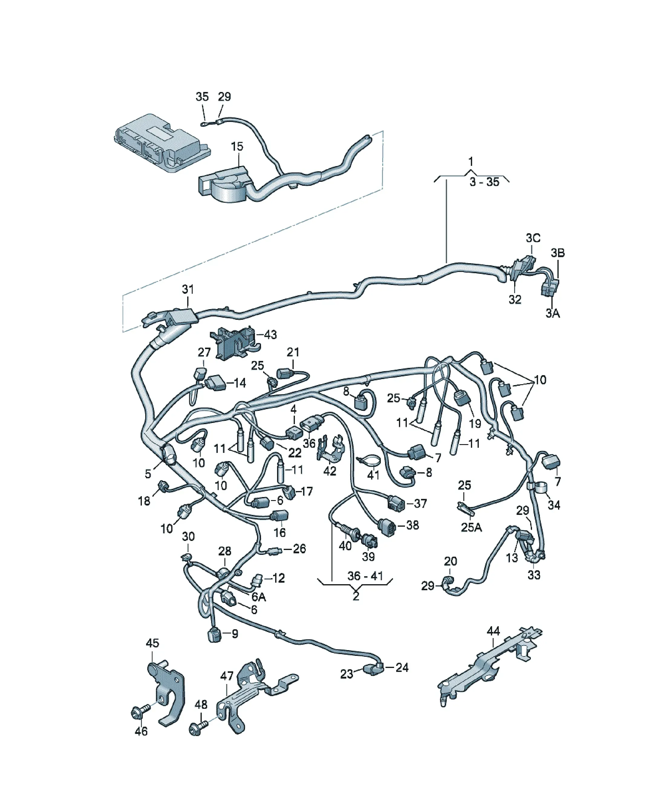 Engine wiring harness diagram