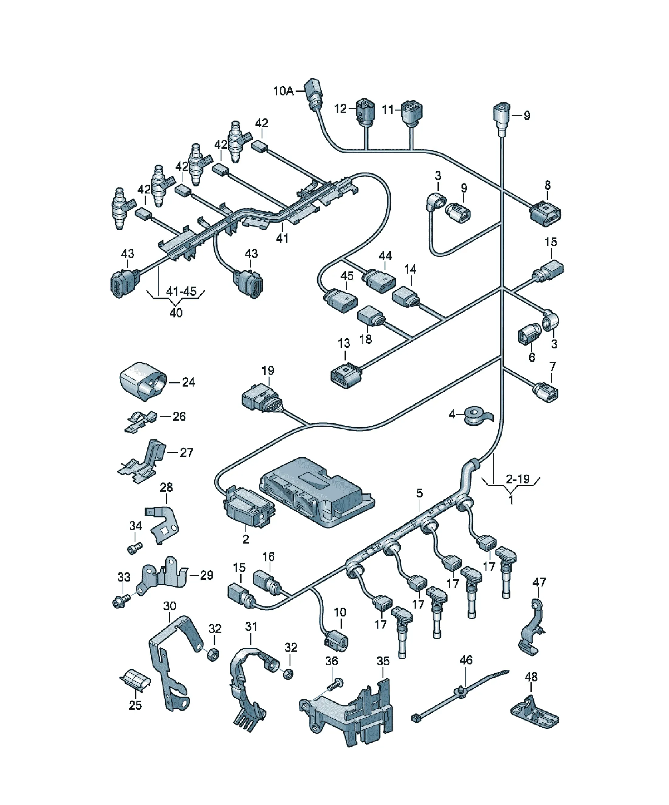 Engine wiring harness diagram