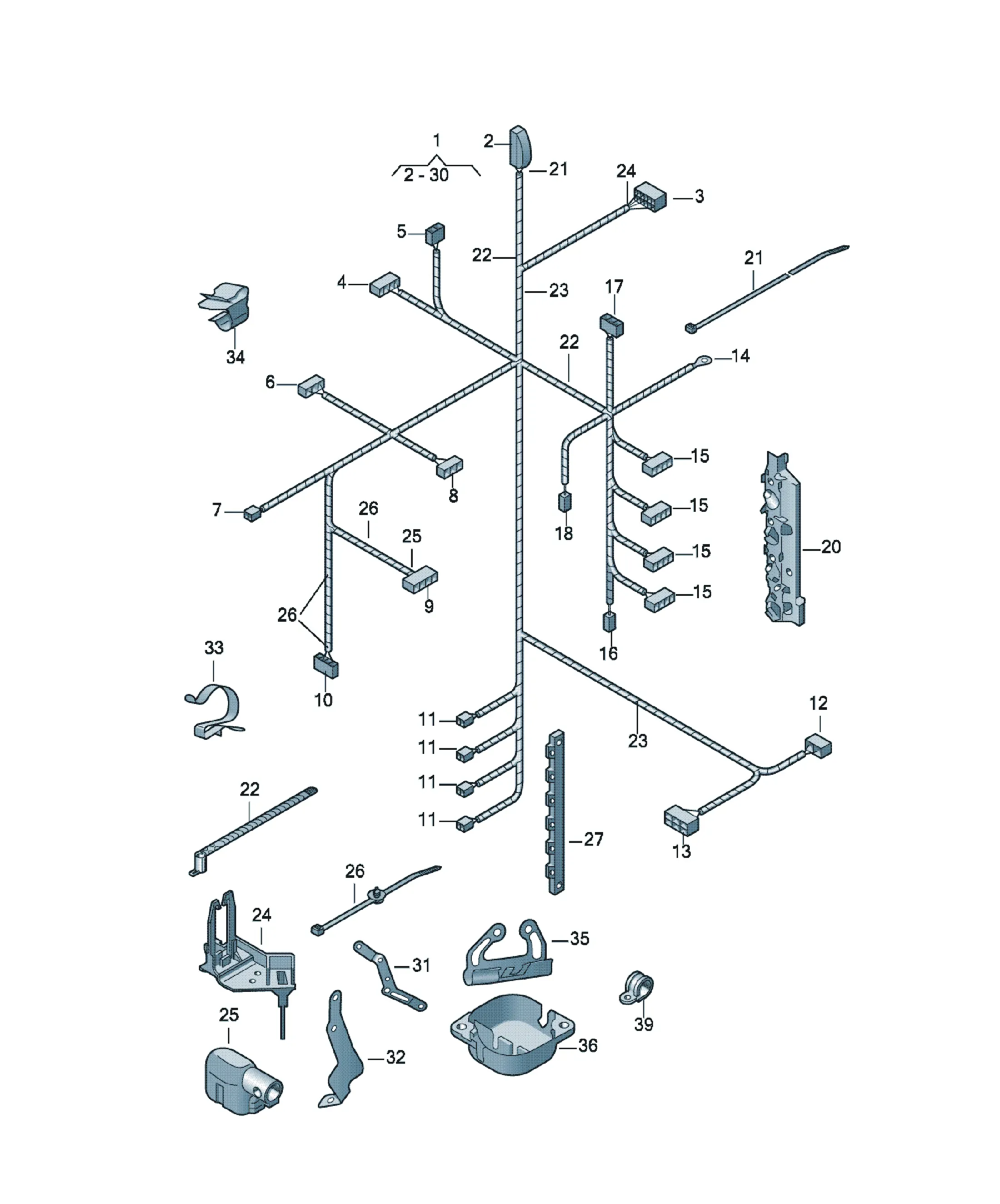 Engine wiring harness diagram
