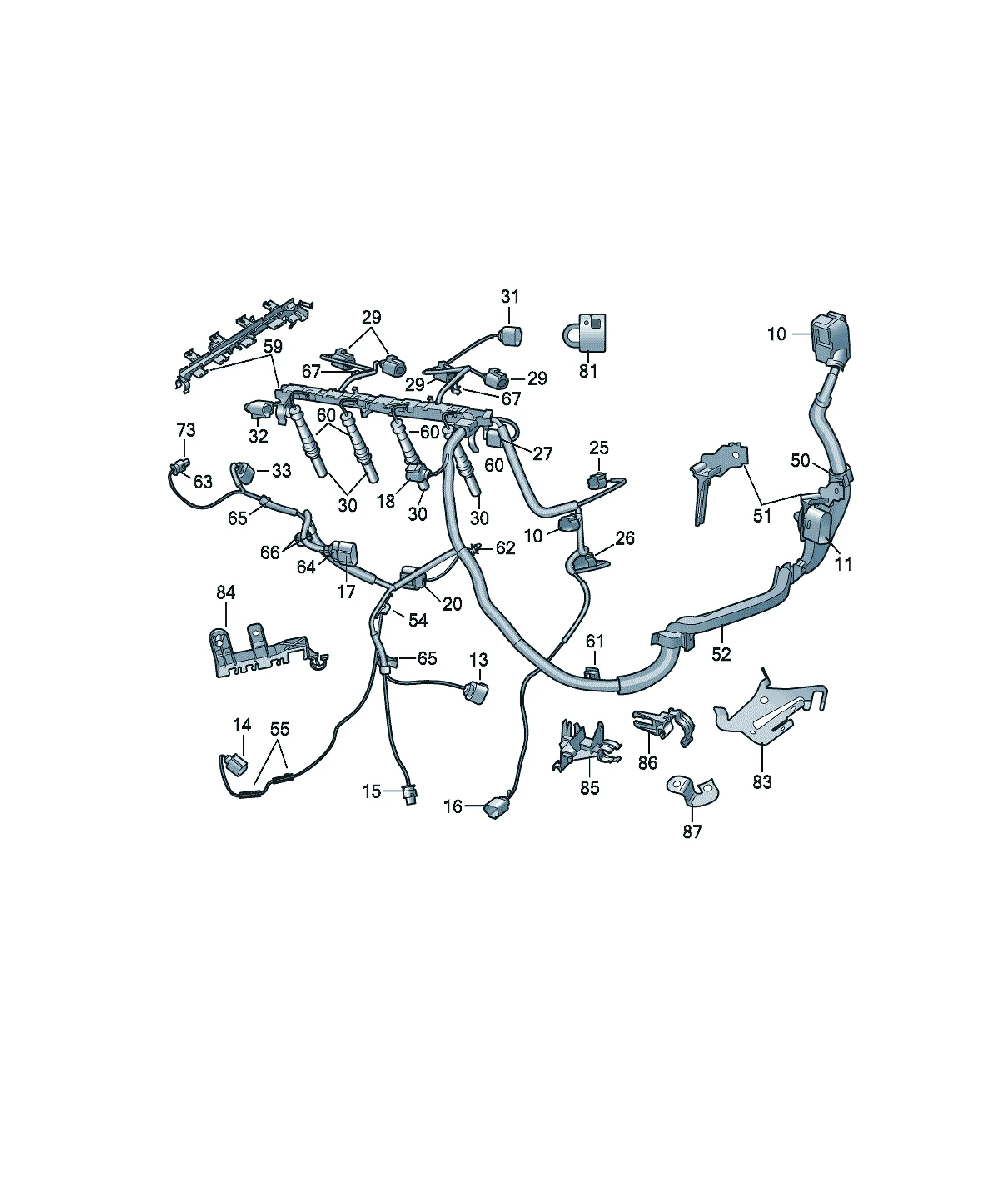 Engine wiring harness diagram