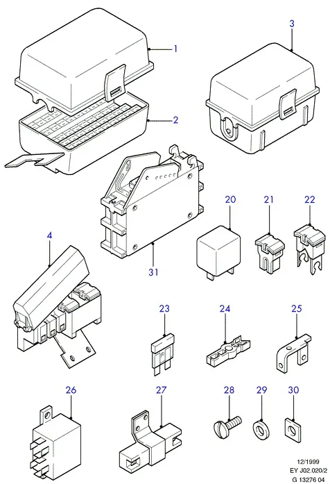 Fuse and relay box diagram