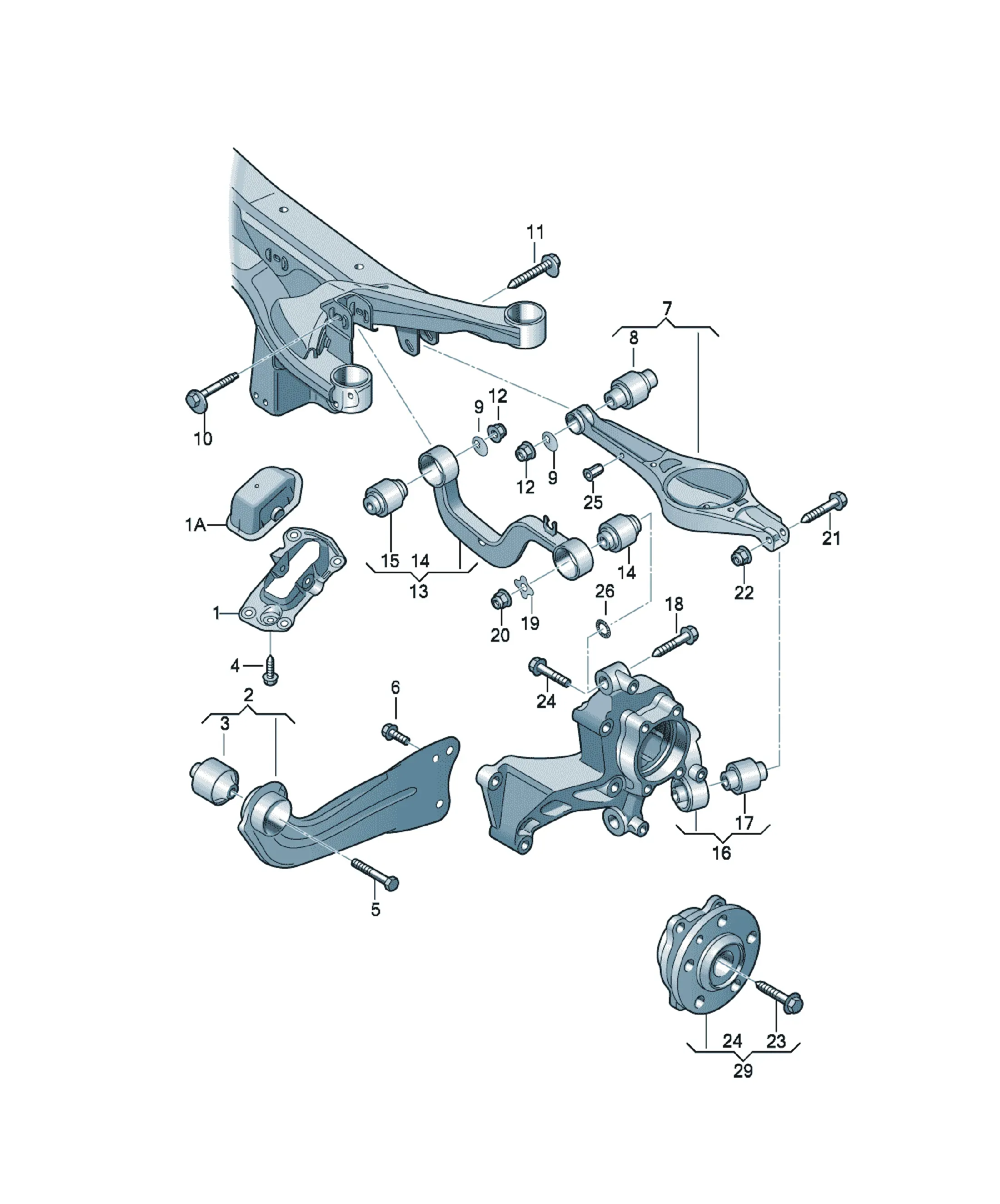 Rear suspension diagram