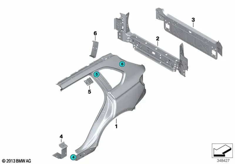Rear fender diagram