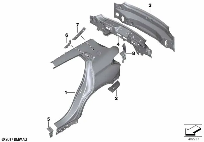 Rear fender diagram