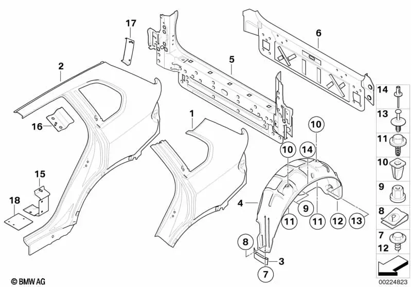 Rear fender diagram