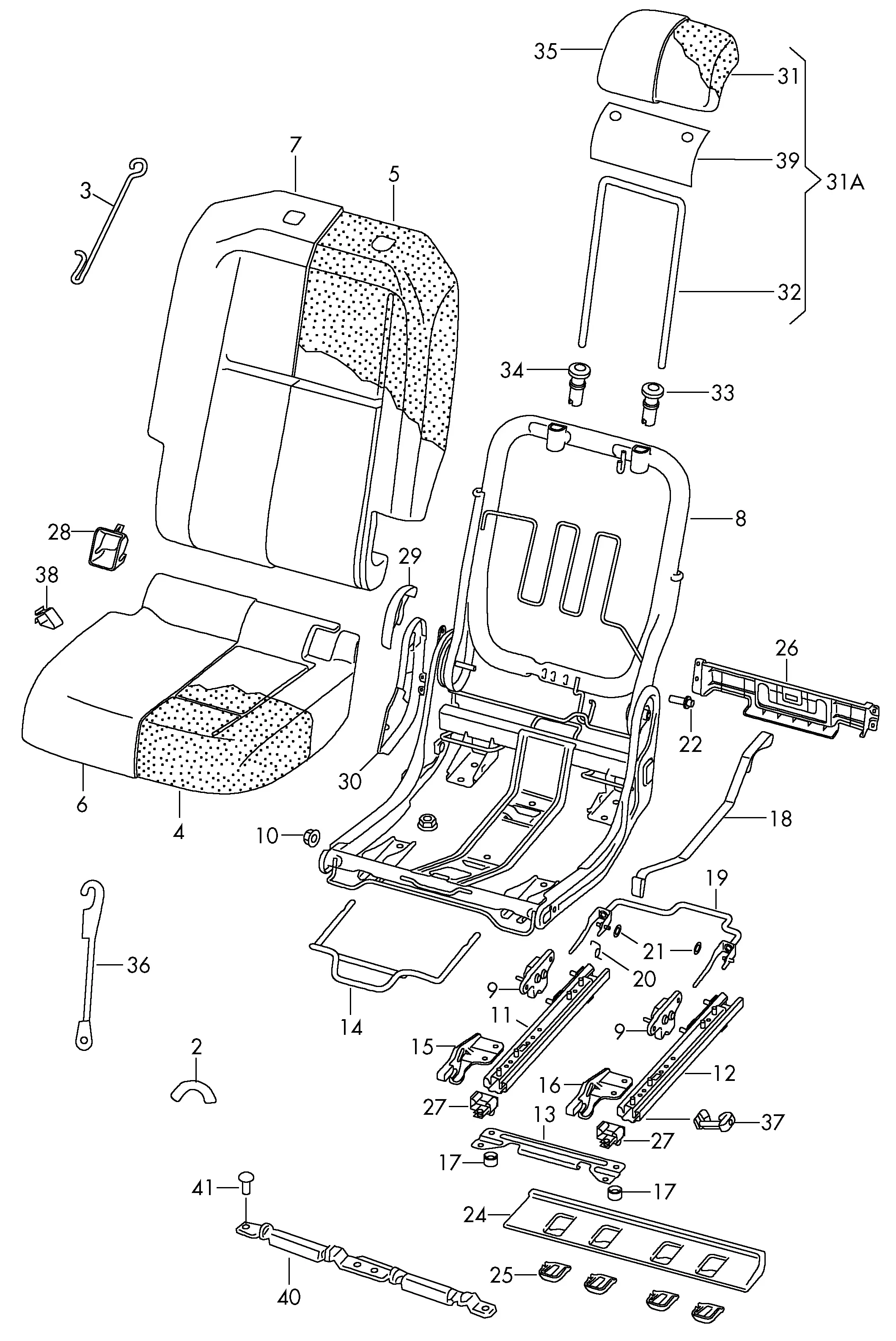 Rear Seat diagram