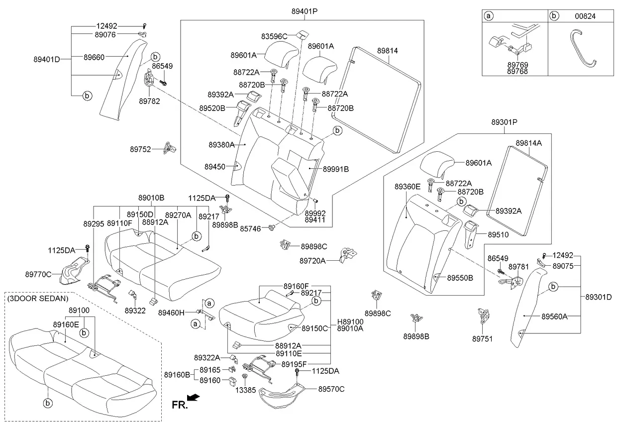 Заднее сиденье diagram
