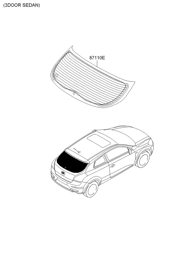 Tailgate glass diagram