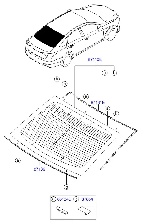 Tailgate glass diagram