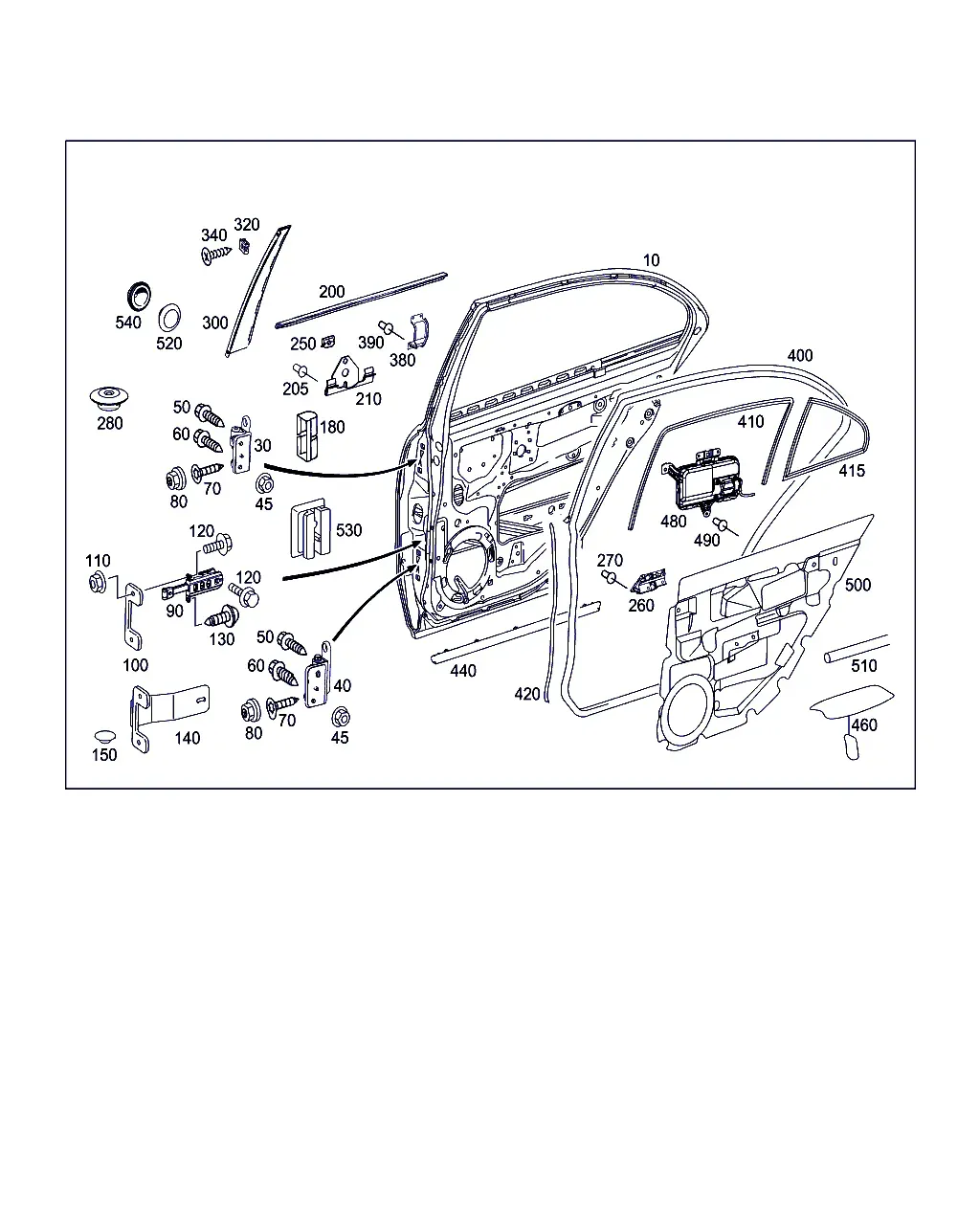 Rear door diagram