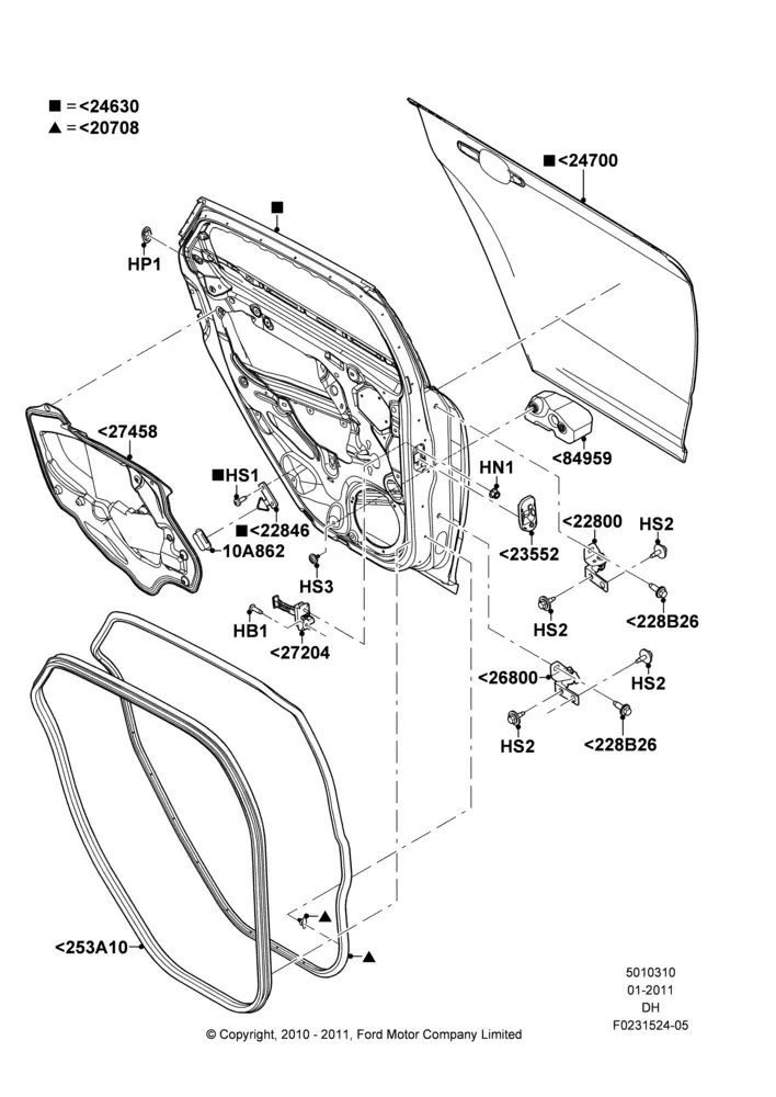 Rear door diagram