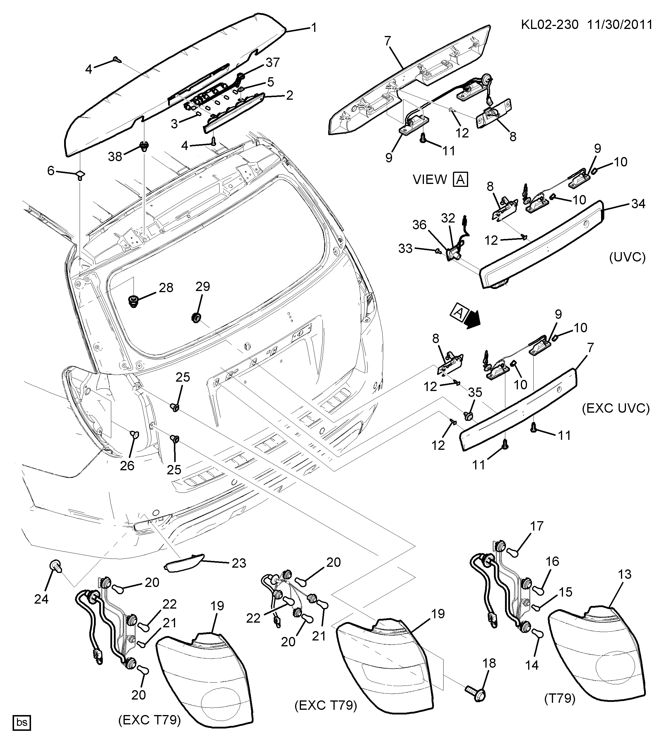 Rear Lights diagram