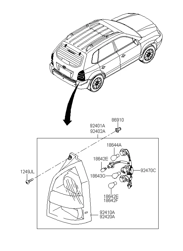 Rear Combination Lamps diagram