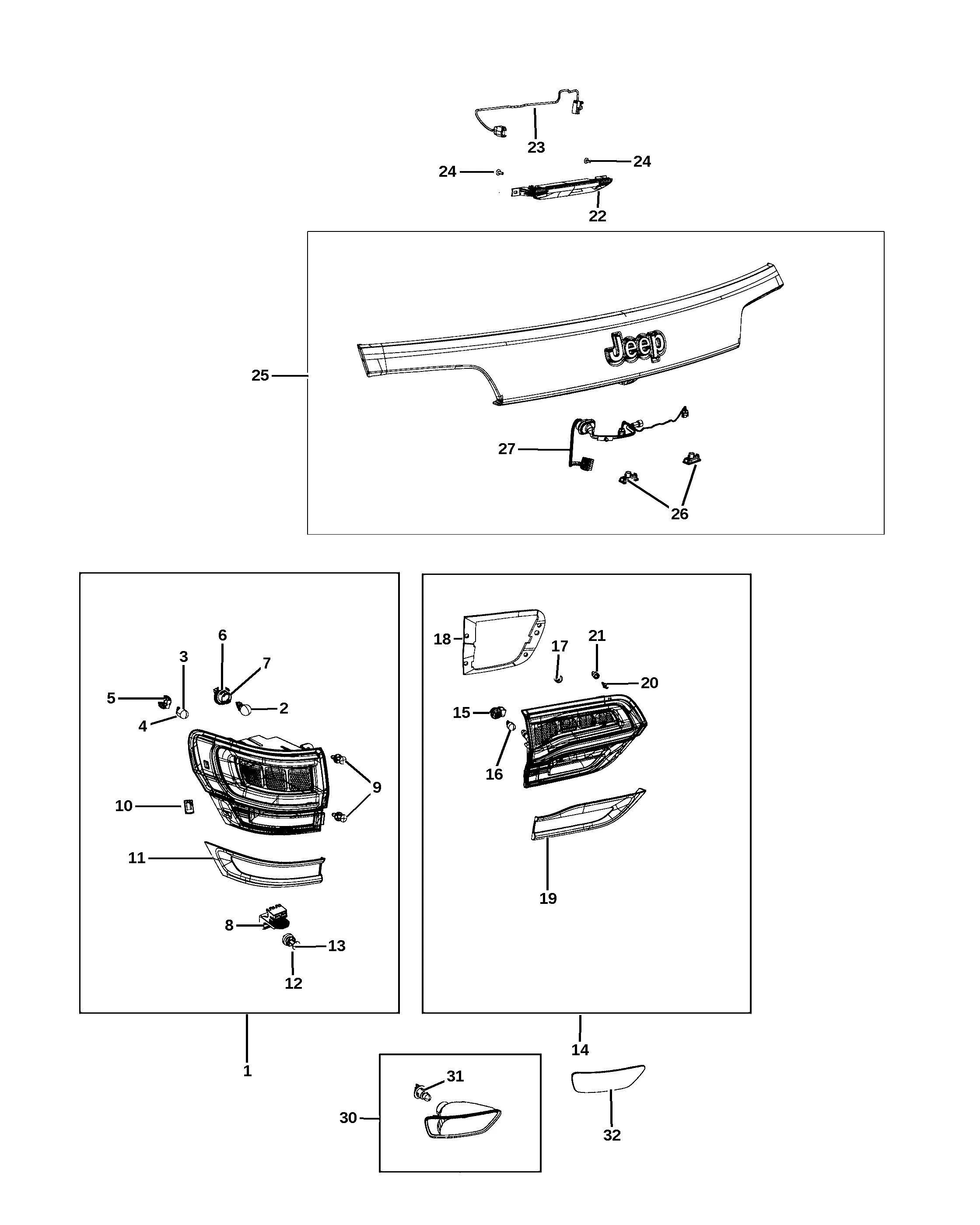 Tail lamps diagram