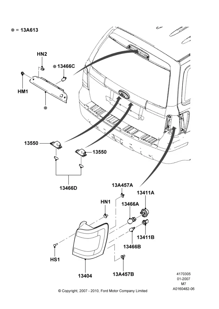 Tail lamps diagram