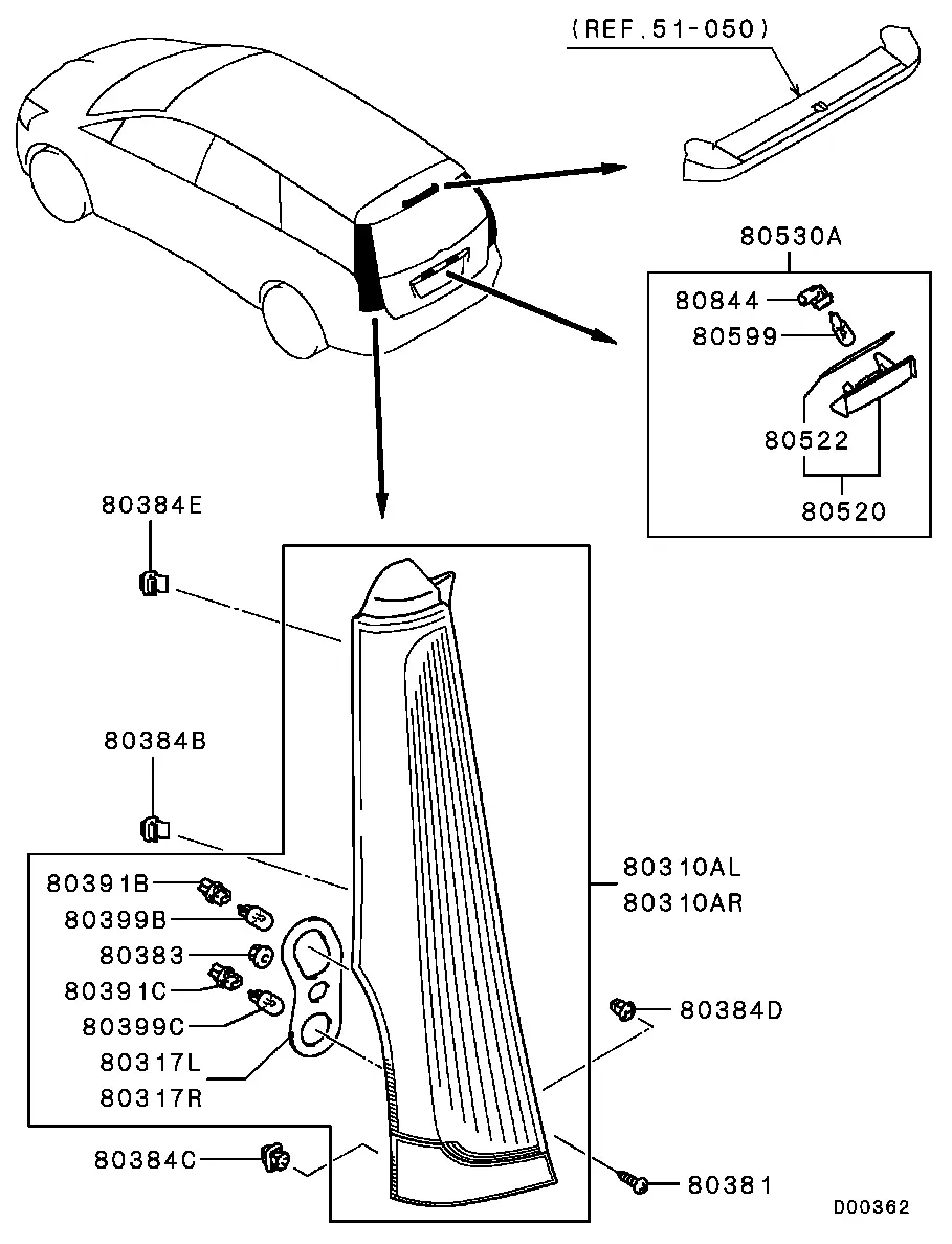 Tail lamp diagram