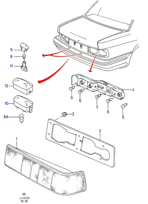 Tail lamp diagram