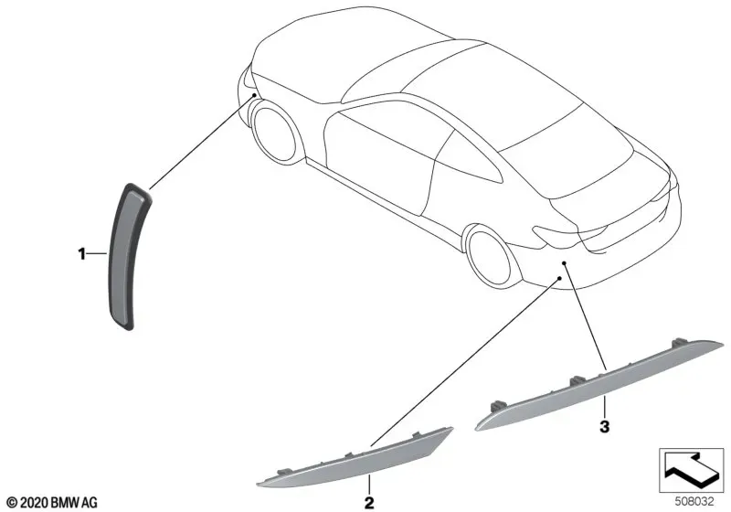 Rear and Side Reflectors diagram