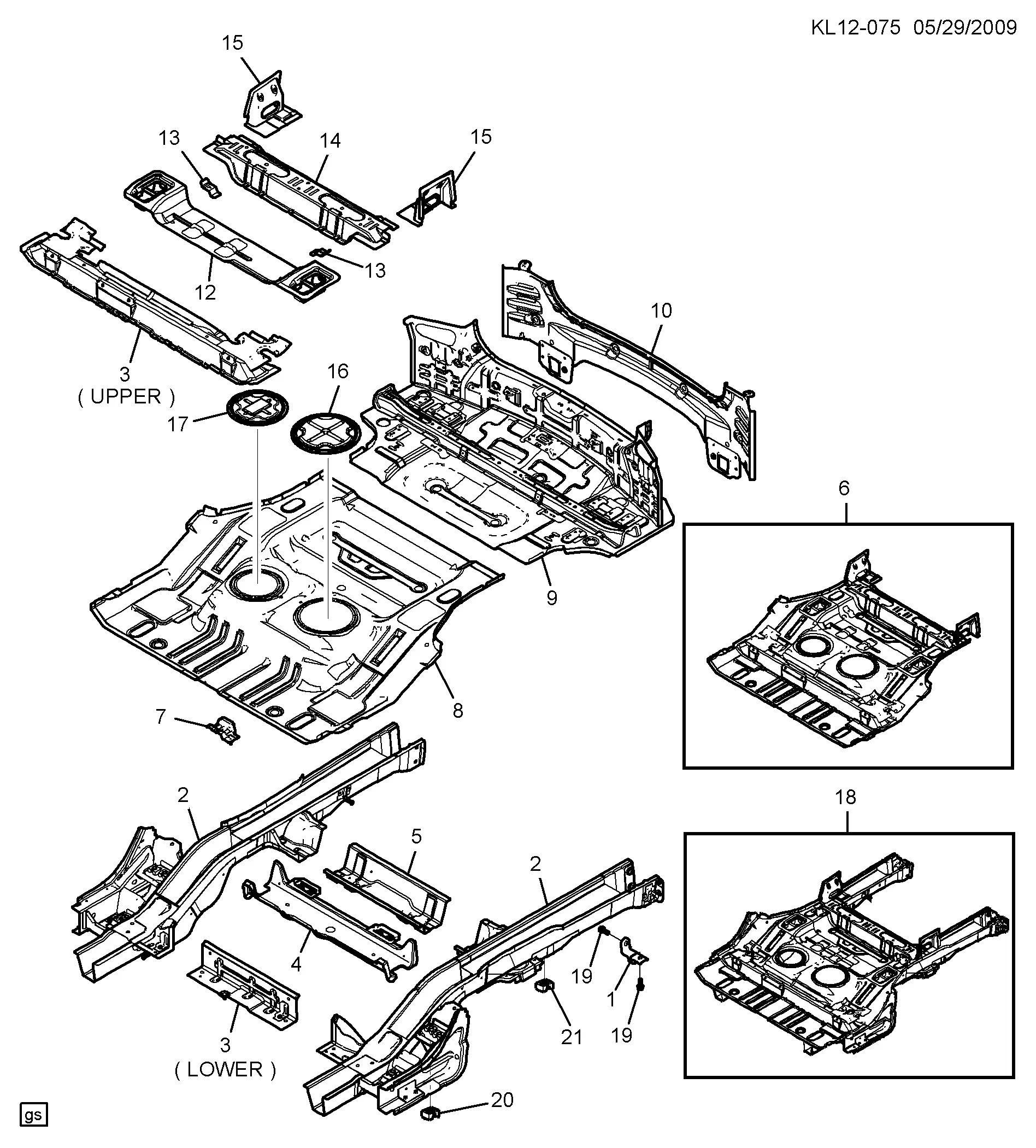 Rear Body Panels diagram
