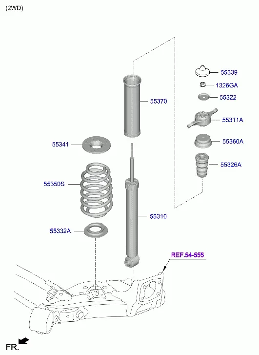 Rear Springs and Struts diagram