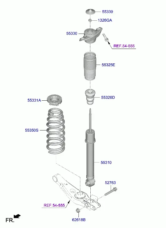 Rear Springs and Struts diagram