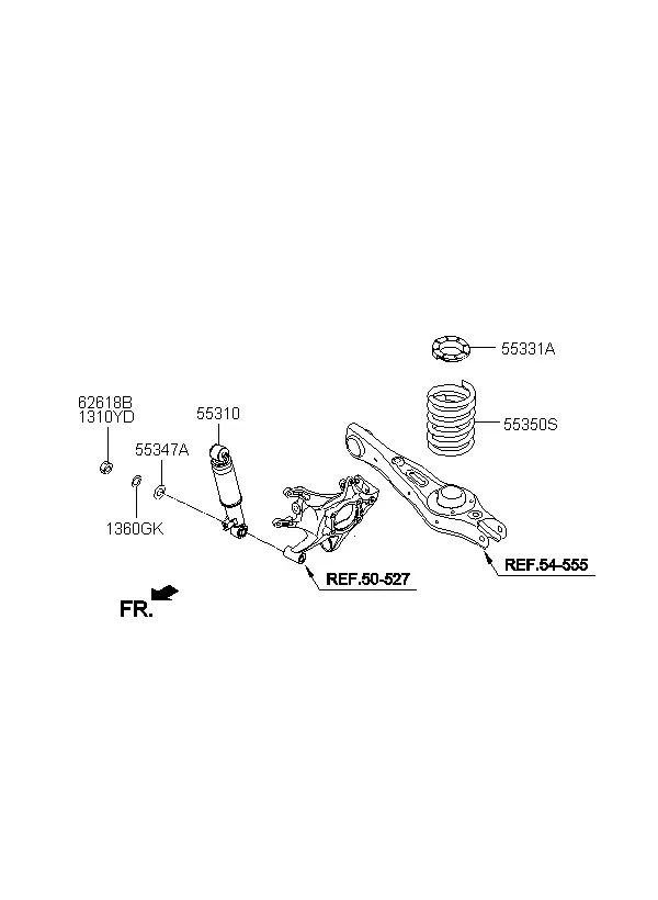 Rear Springs and Struts diagram