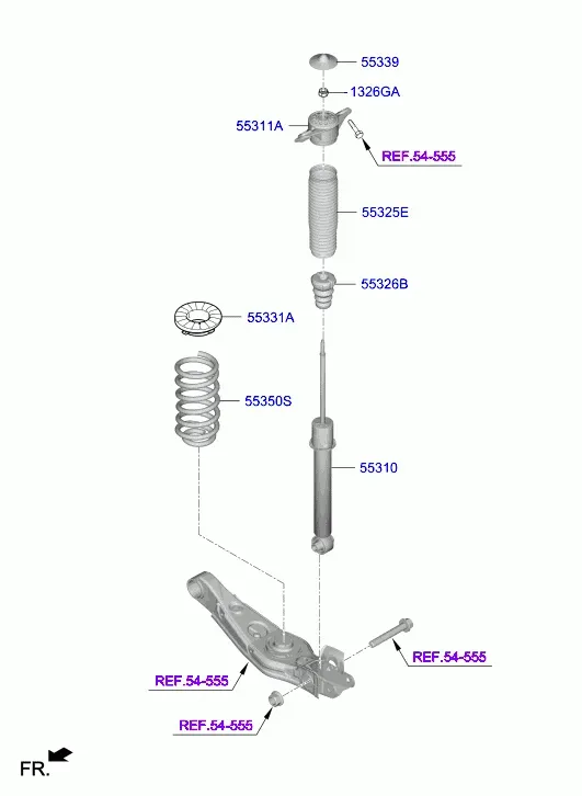 Rear Springs and Struts diagram
